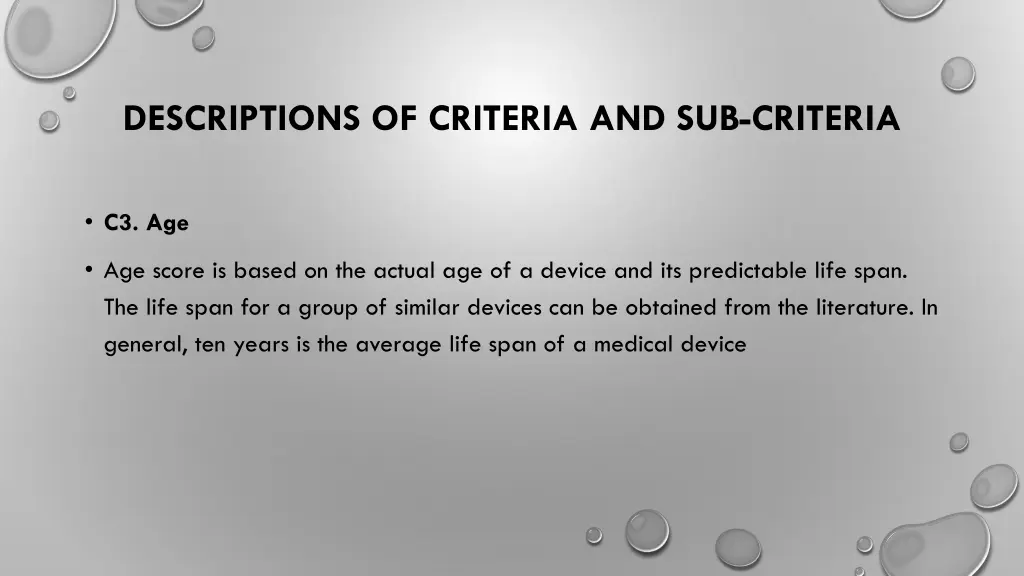 descriptions of criteria and sub criteria 4