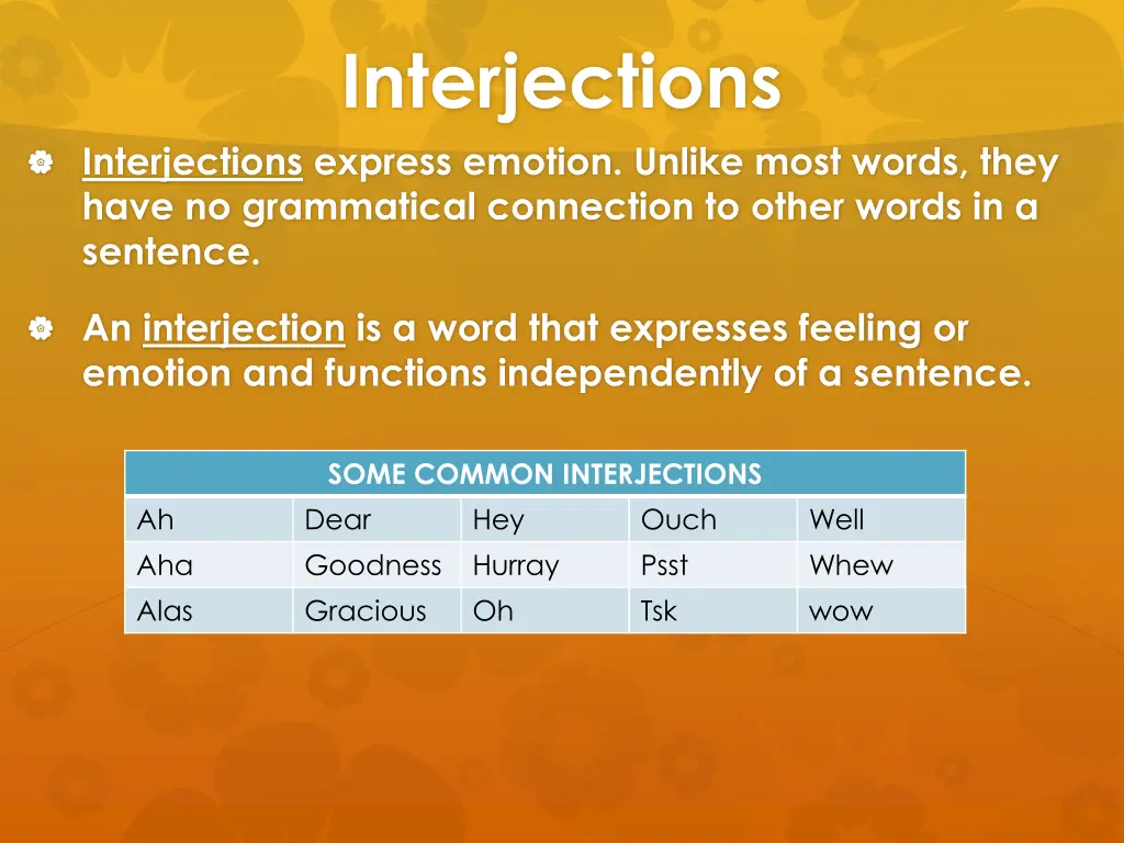 interjections