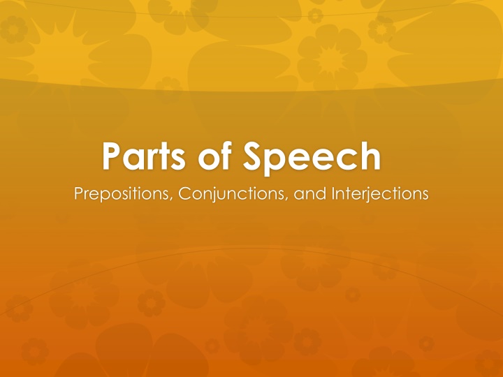 parts of speech prepositions conjunctions