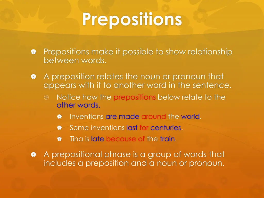 prepositions