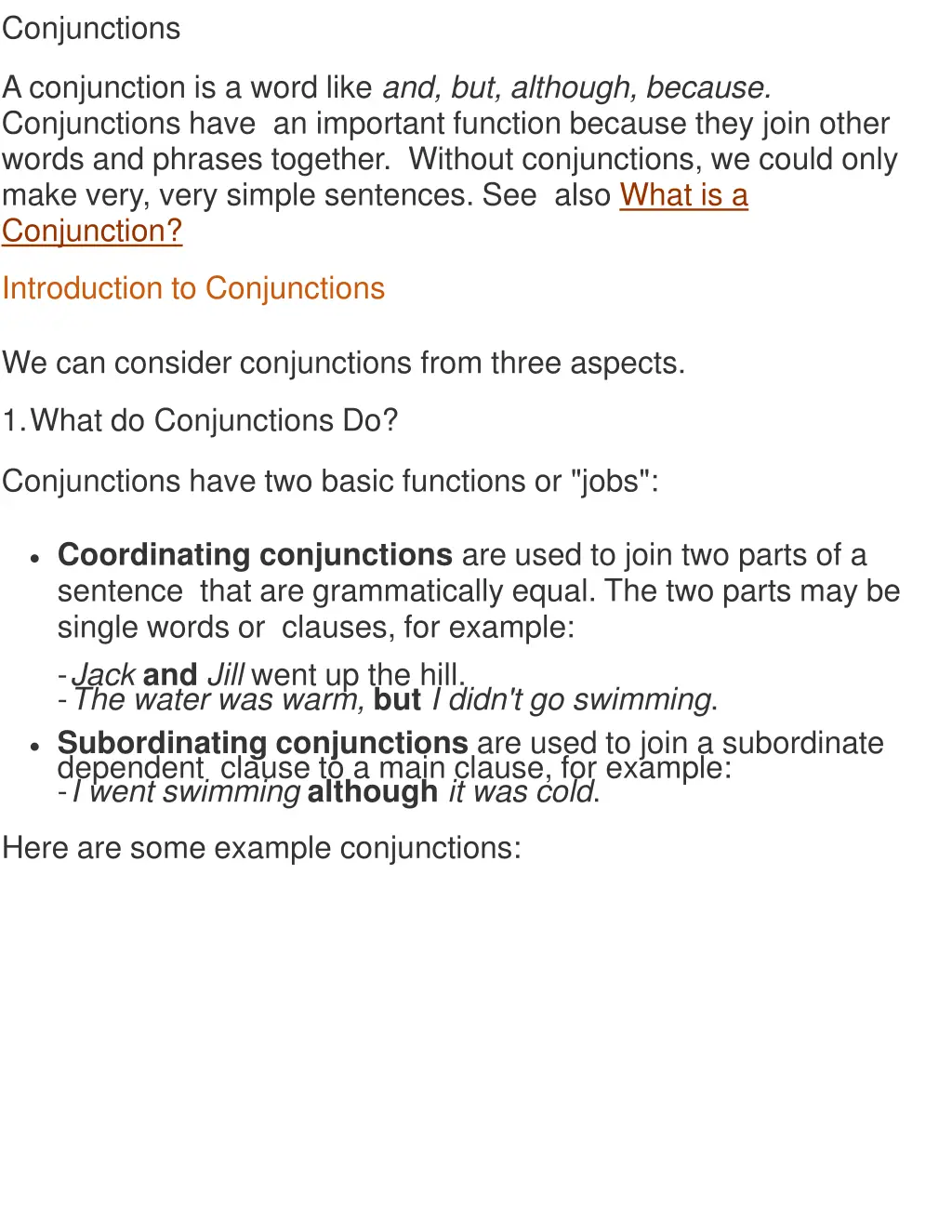 conjunctions