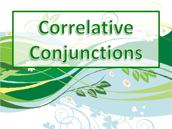 correlative conjunctions