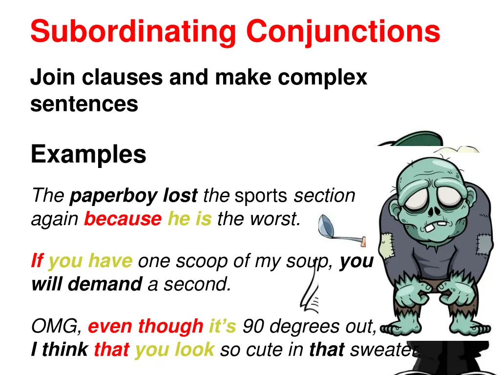 subordinating conjunctions 1