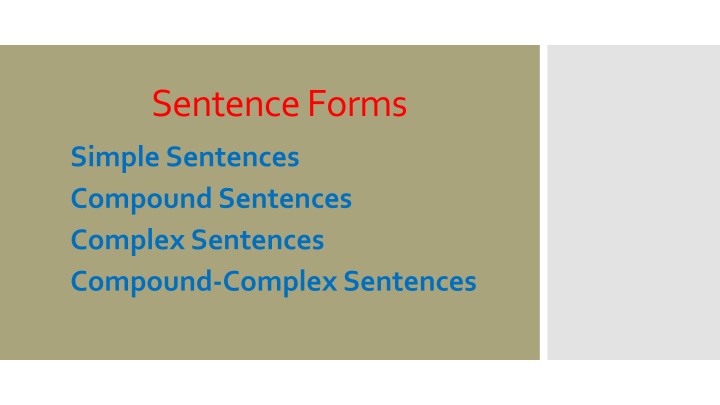 sentence forms