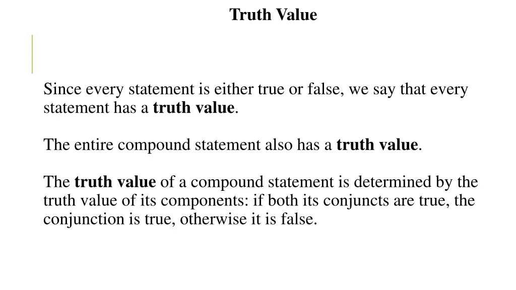 truth value