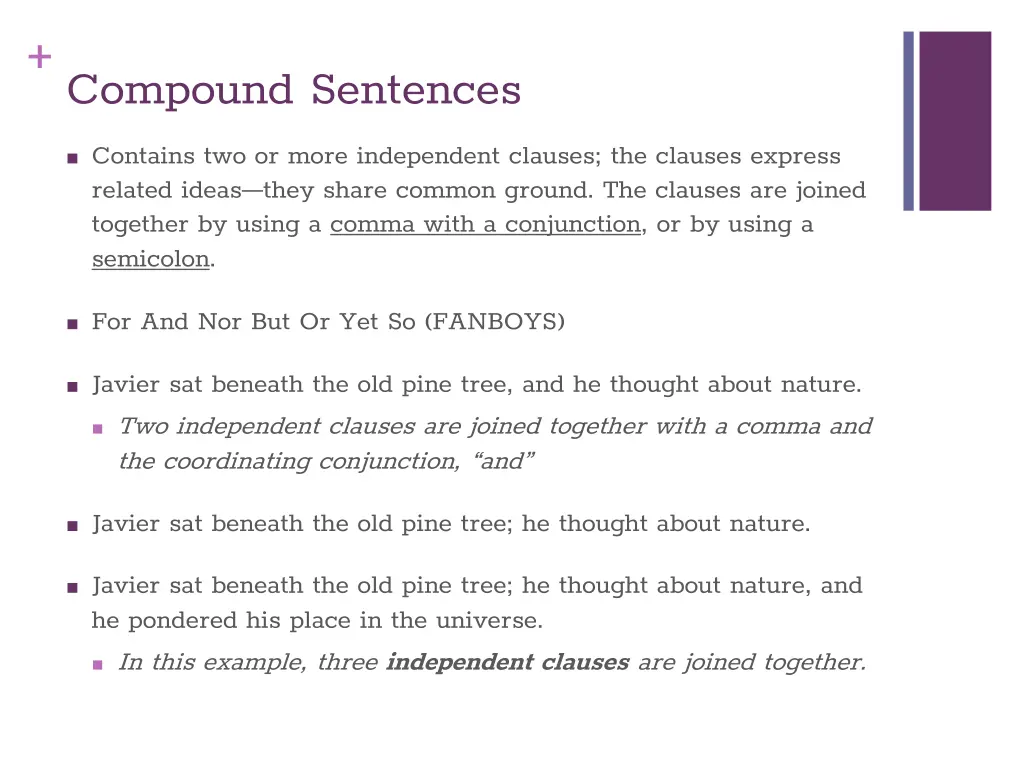 compound sentences