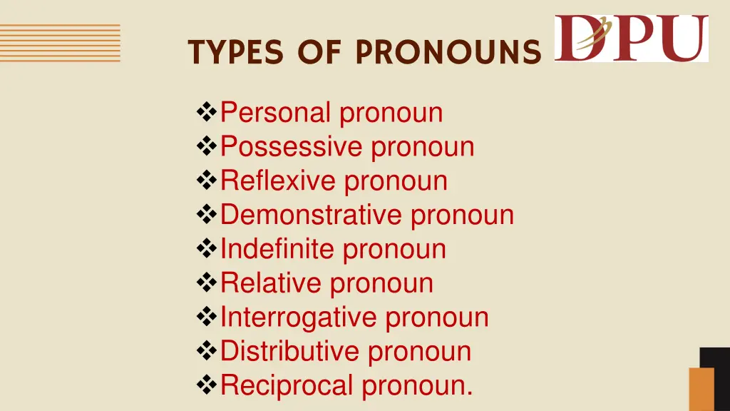 types of pronouns