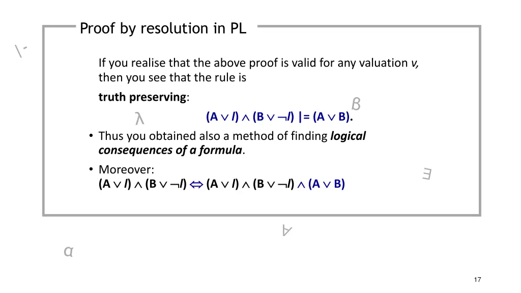 proof by resolution in pl