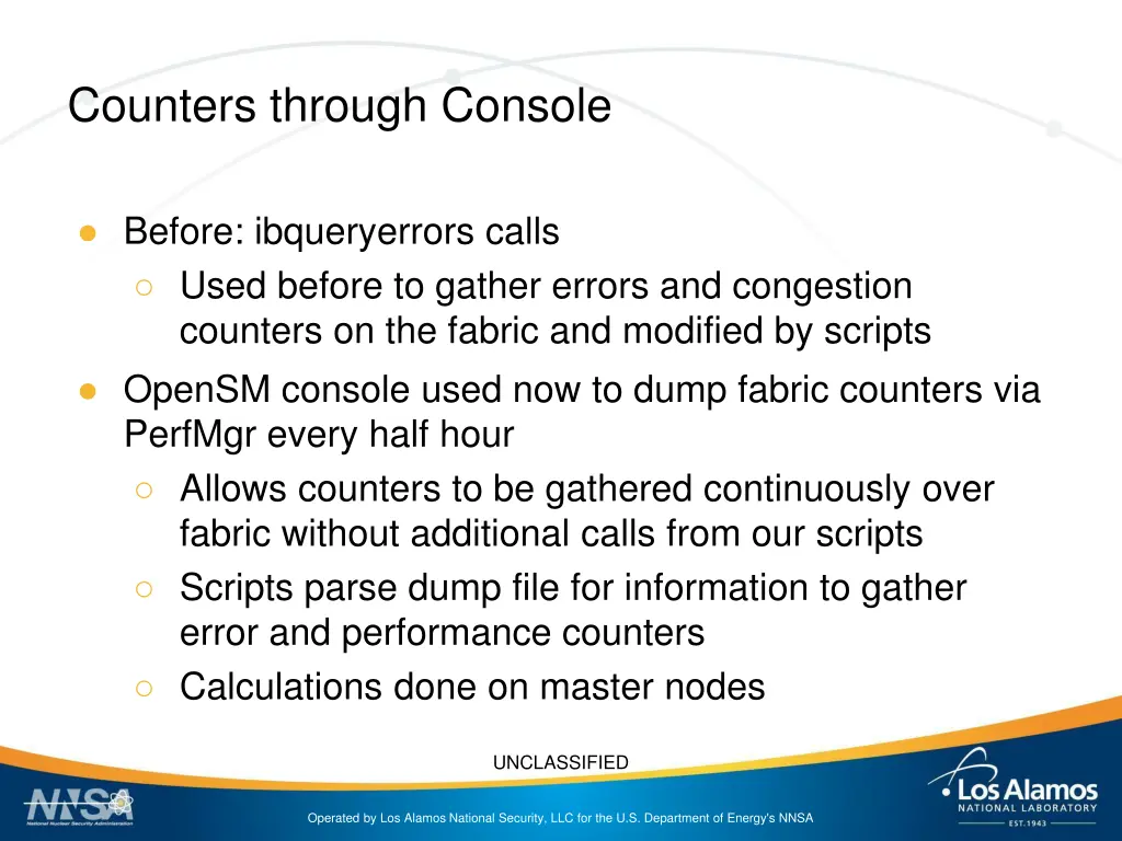 counters through console