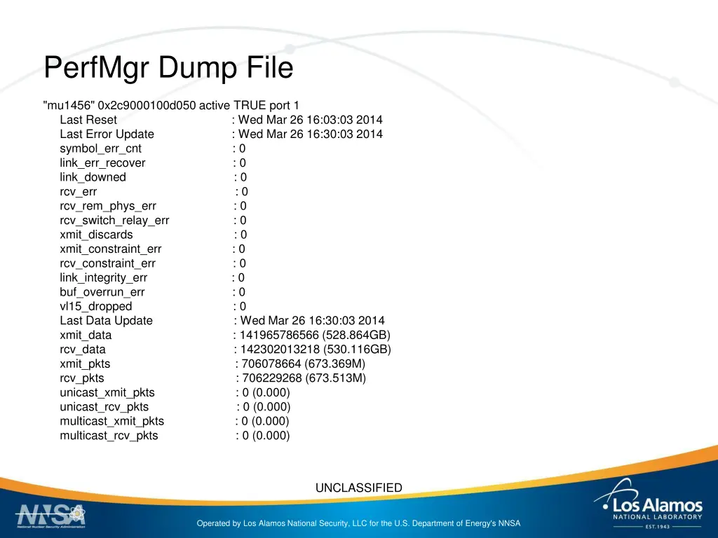 perfmgr dump file