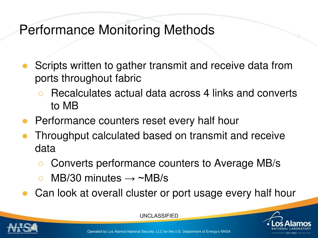 performance monitoring methods