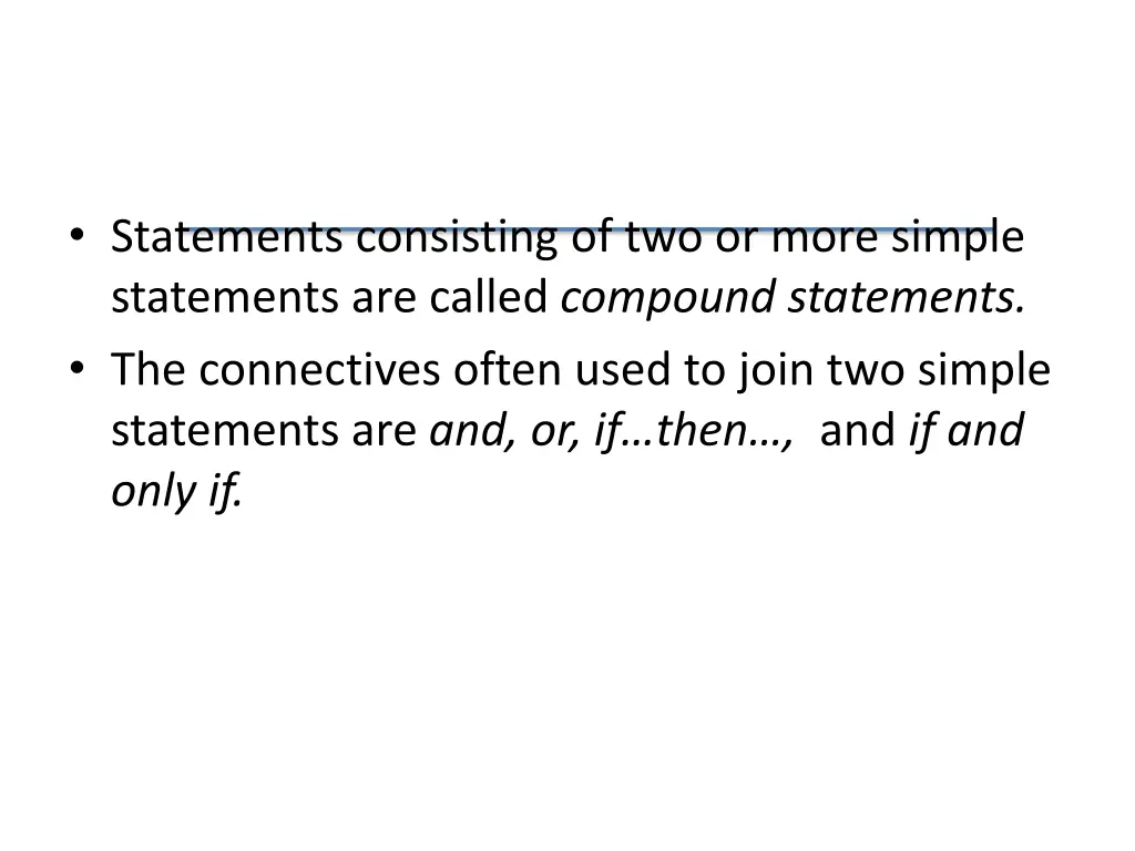 statements consisting of two or more simple