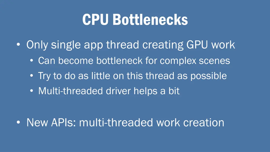 cpu bottlenecks