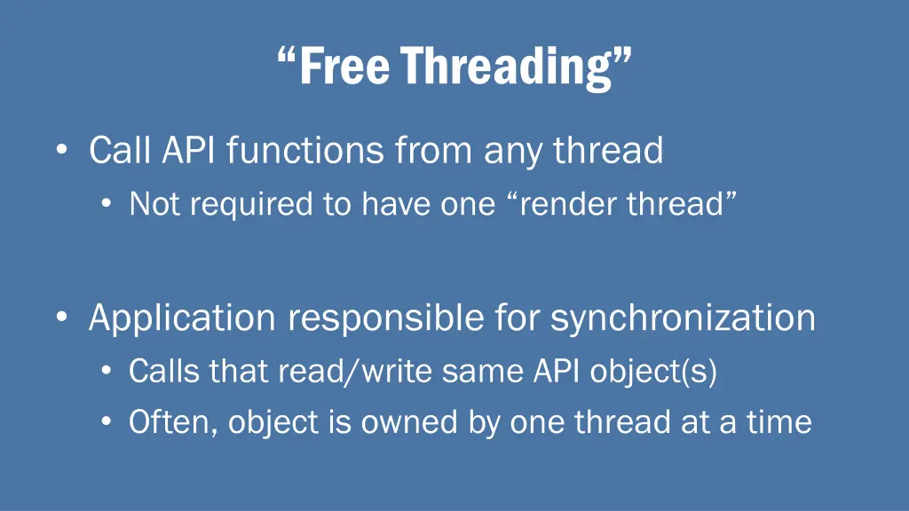 free threading