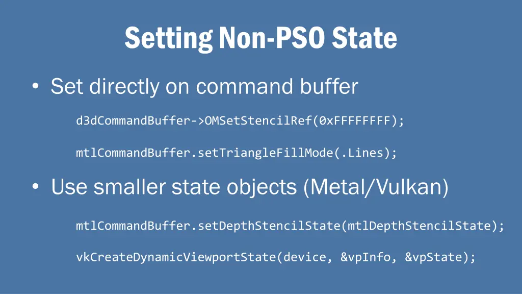 setting non pso state