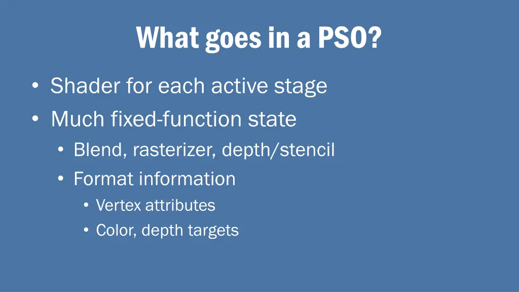 what goes in a pso