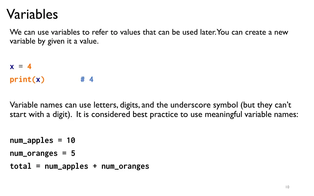 variables