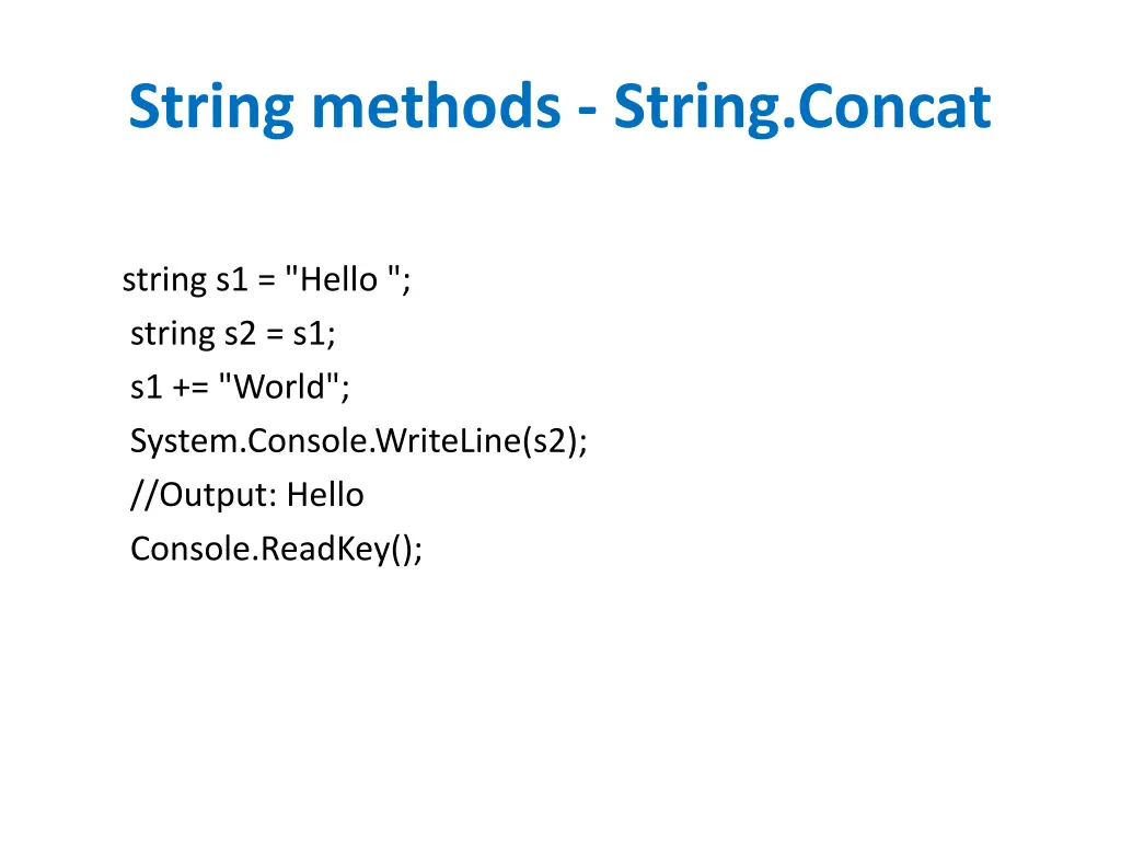 string methods string concat 1