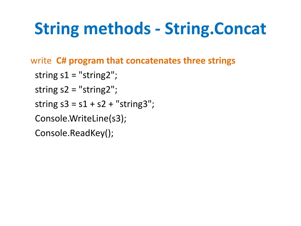 string methods string concat 4