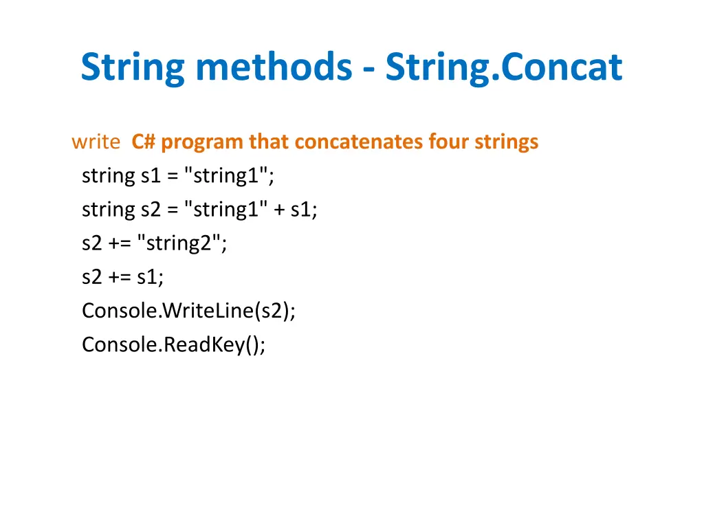 string methods string concat 5