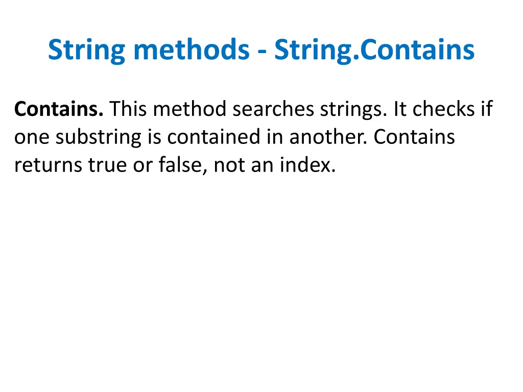 string methods string contains