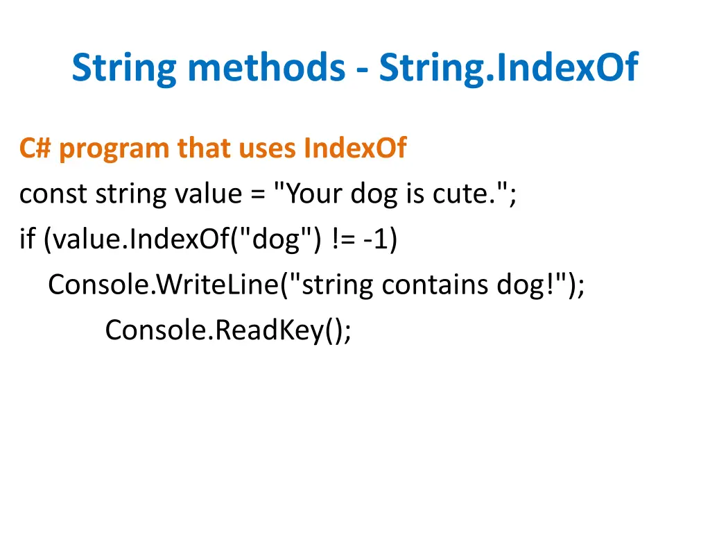 string methods string indexof 1