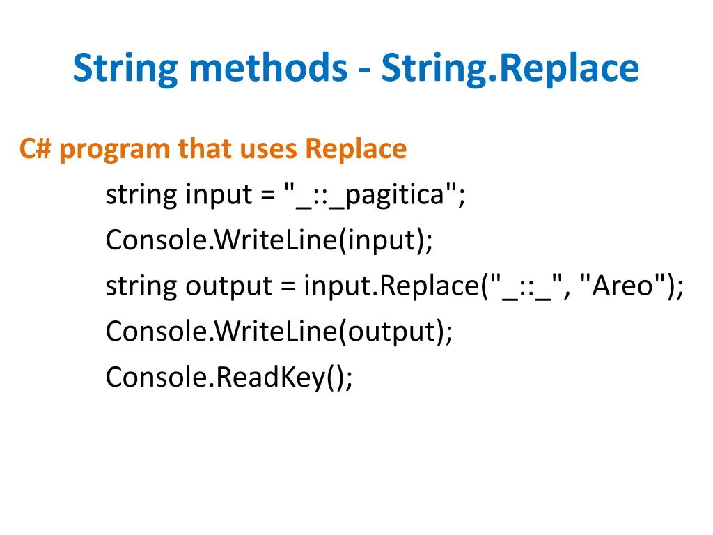 string methods string replace 1