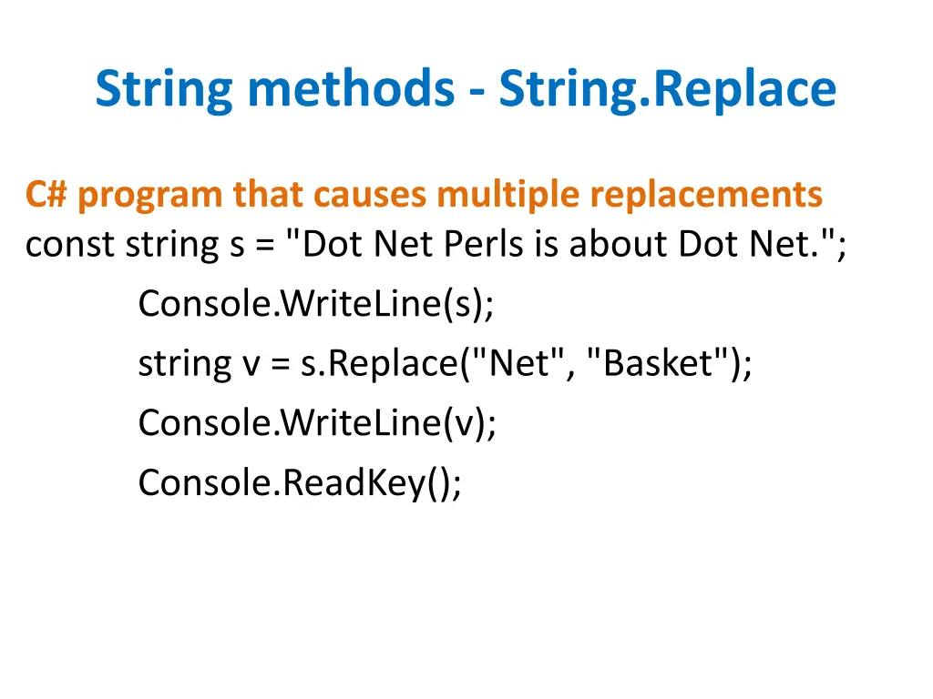 string methods string replace 2