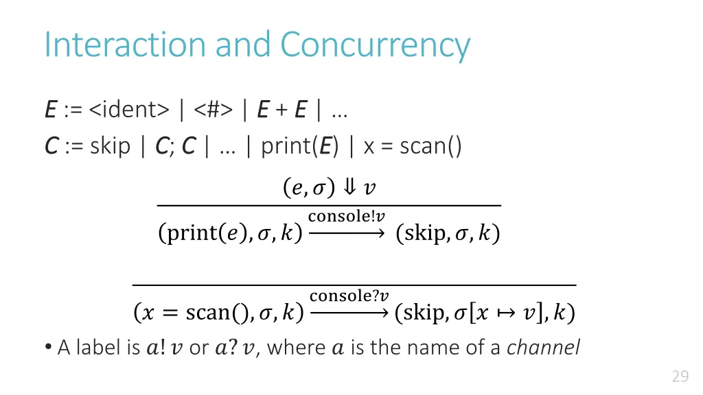 interaction and concurrency 1