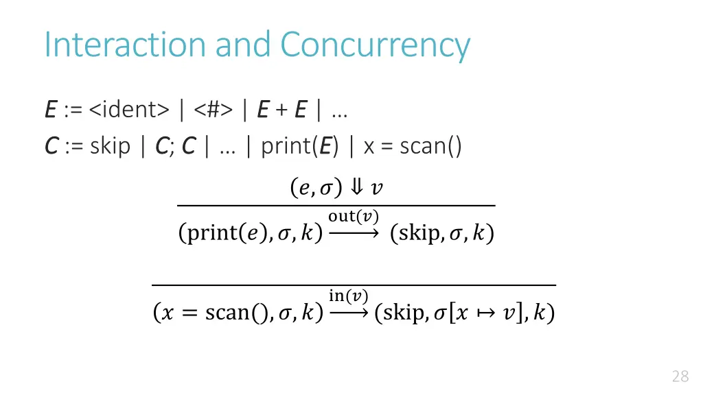 interaction and concurrency