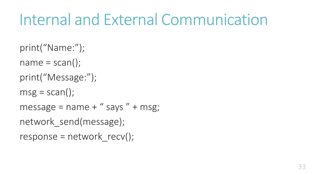 internal and external communication