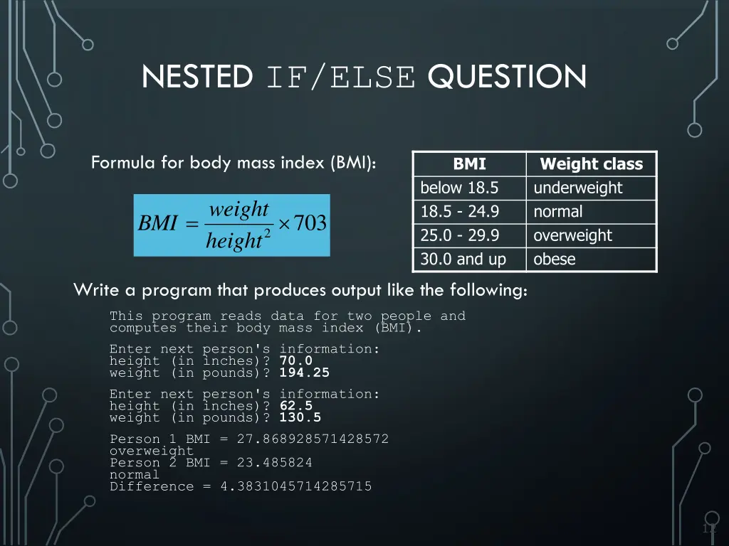 nested if else question