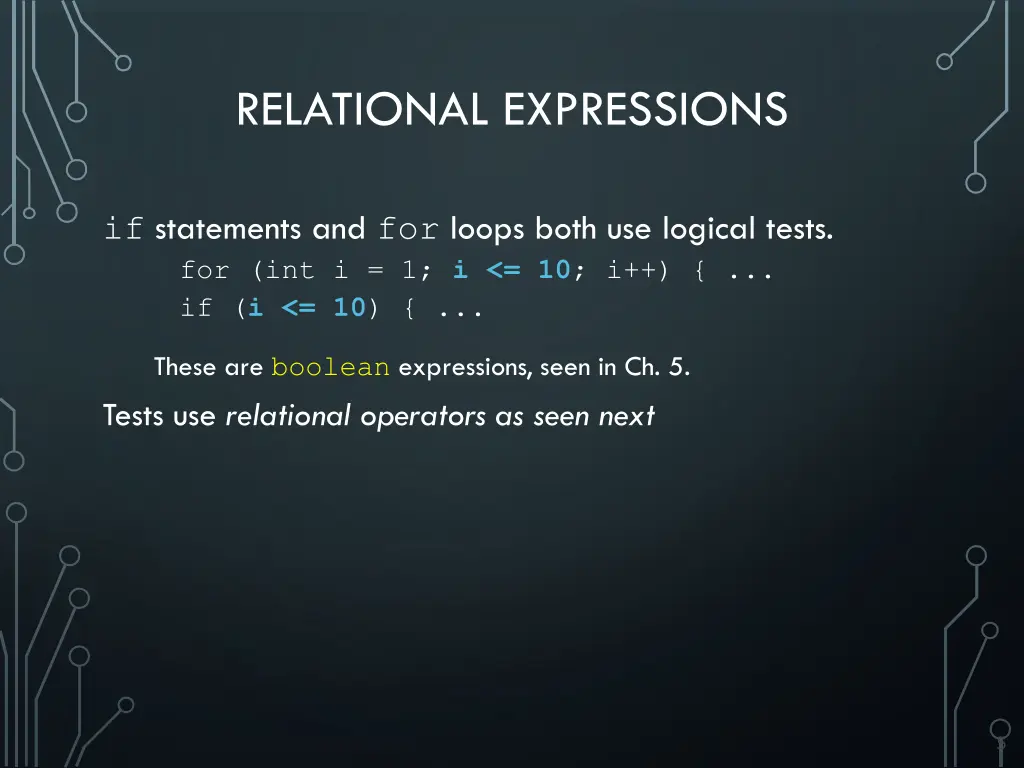 relational expressions