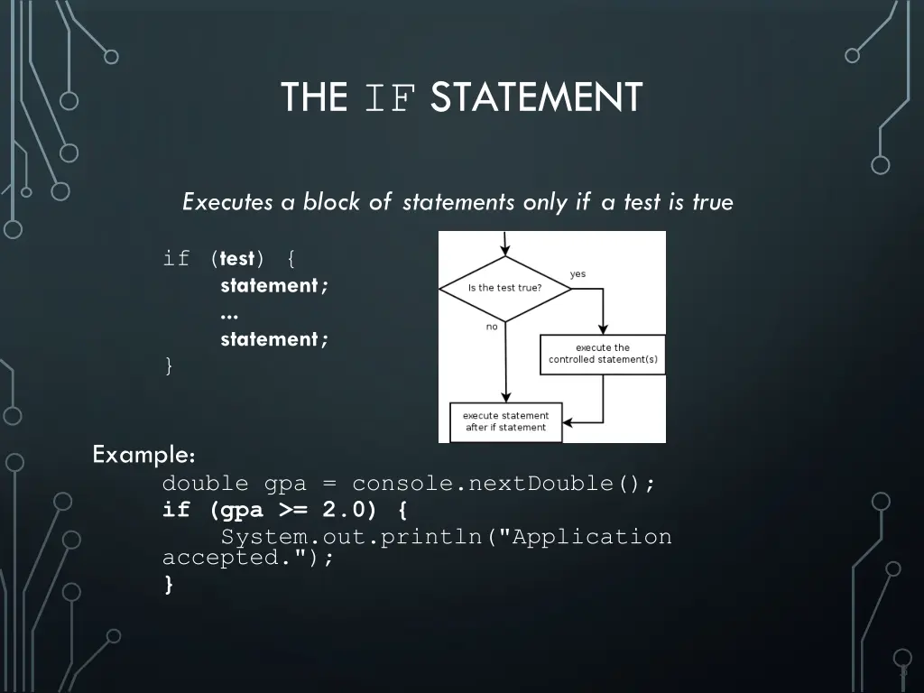 the if statement