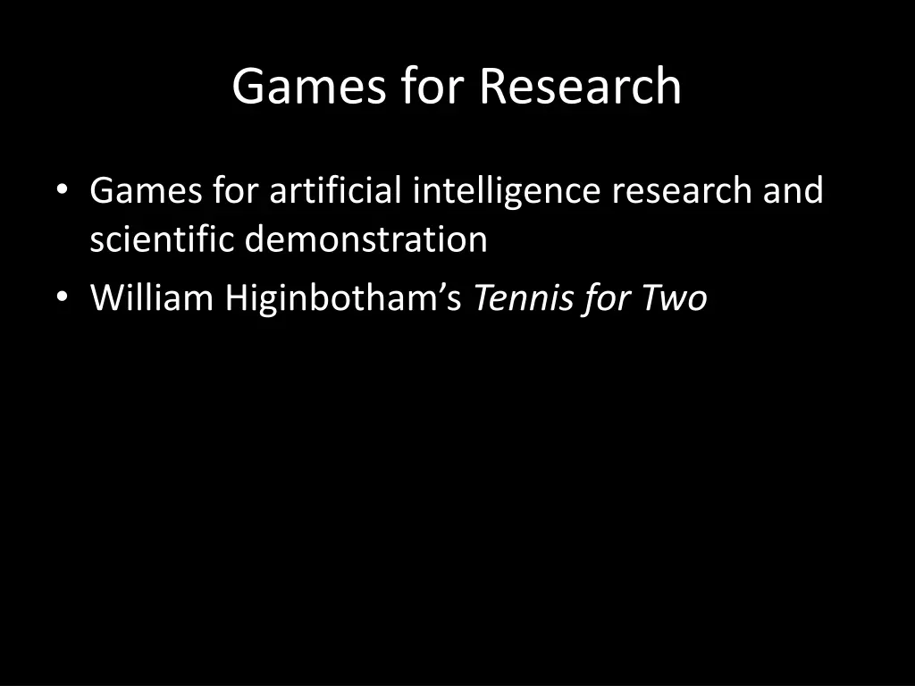 games for research