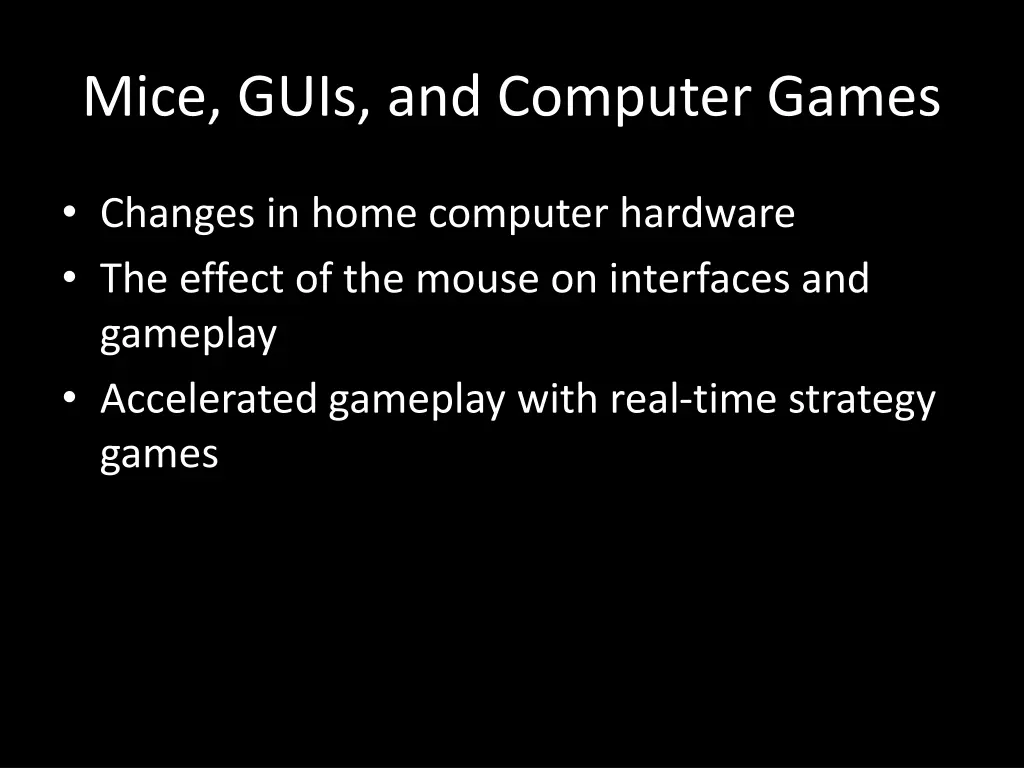 mice guis and computer games