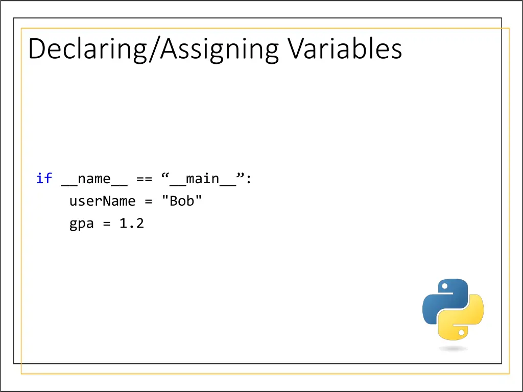 declaring assigning variables 8