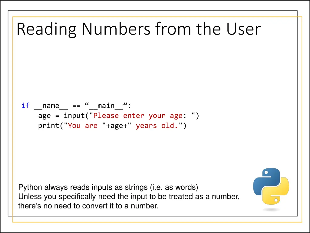 reading numbers from the user 4