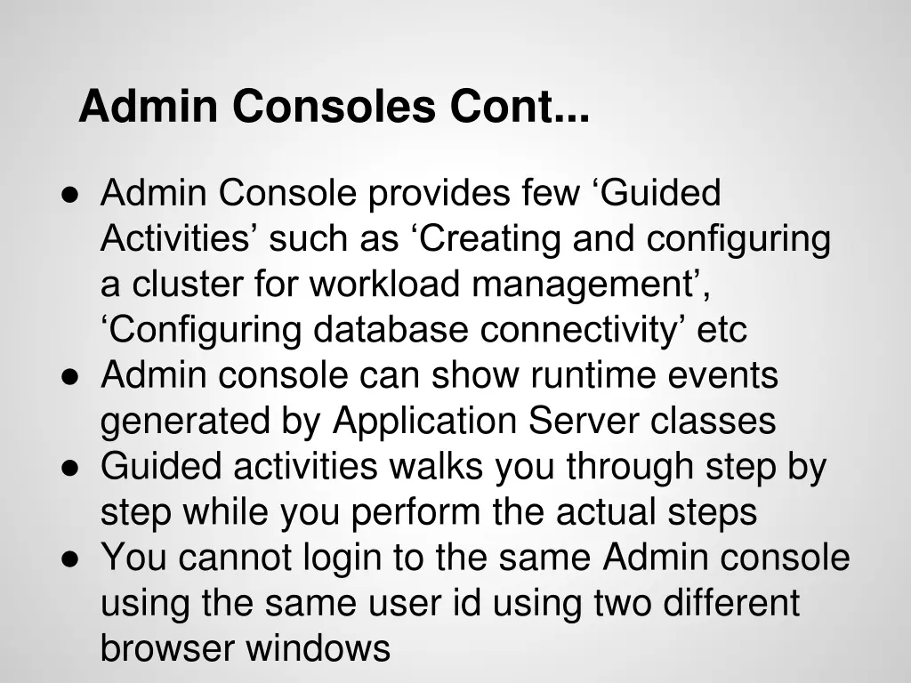 admin consoles cont 3