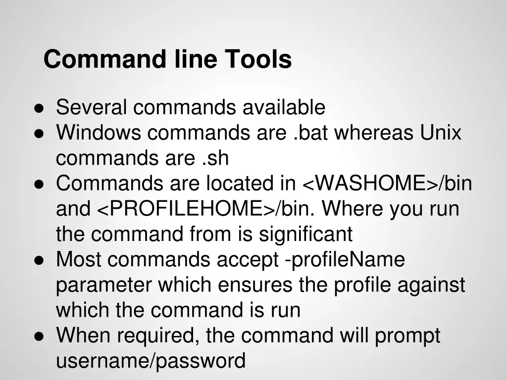 command line tools