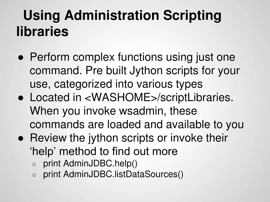 using administration scripting libraries