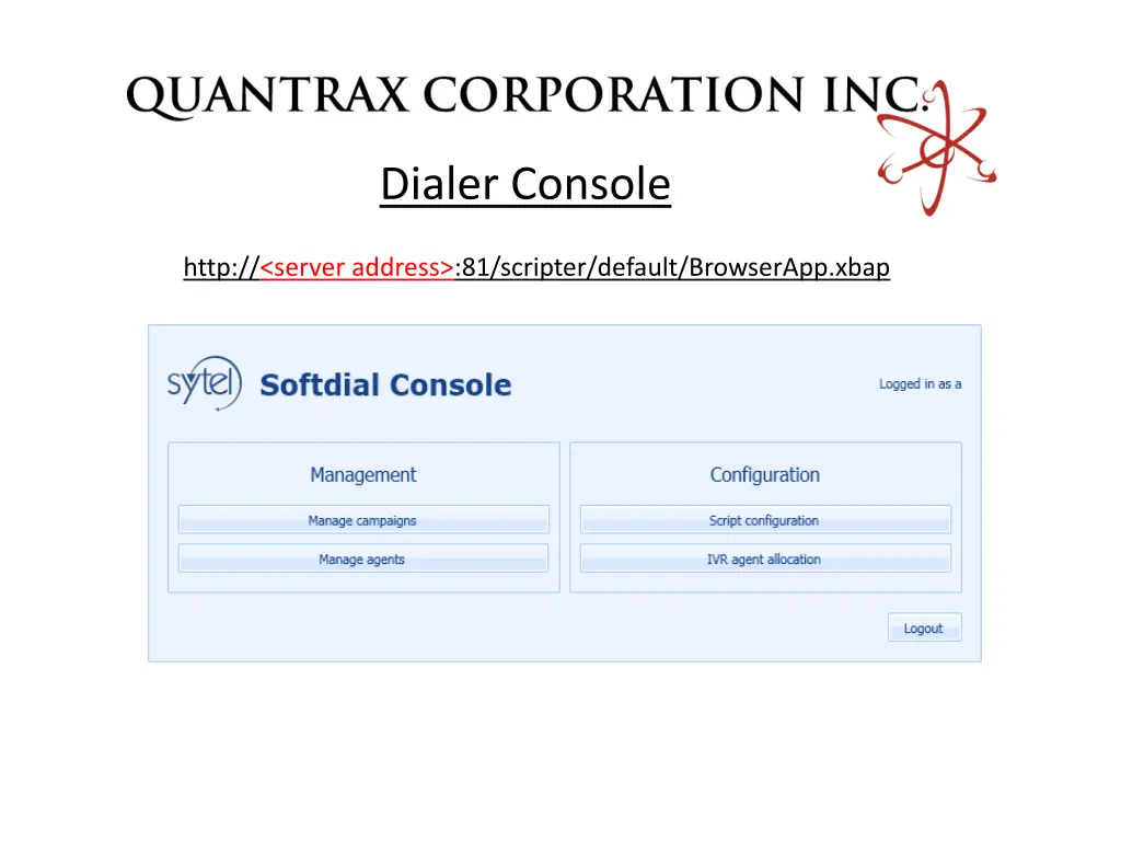 dialer console