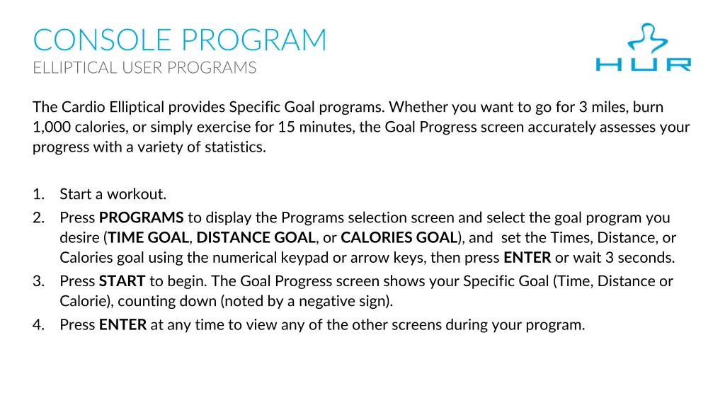 console program elliptical user programs 1