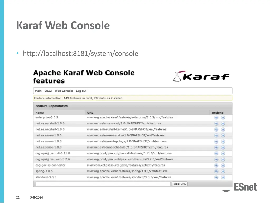 karaf web console