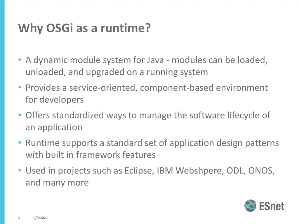 why osgi as a runtime