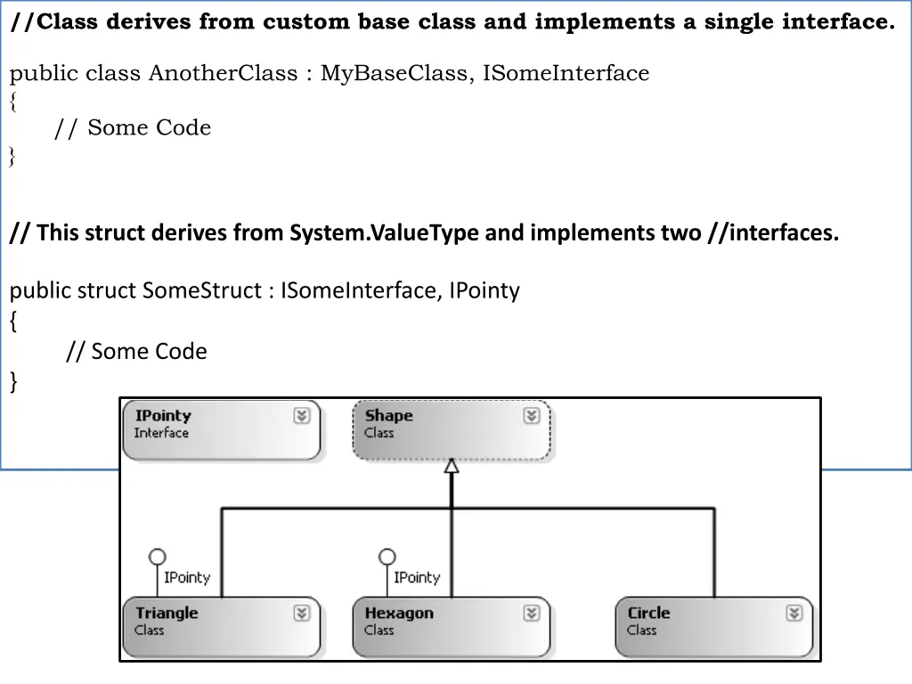 class derives from custom base class