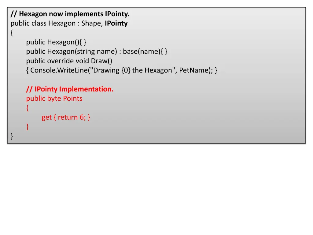 hexagon now implements ipointy public class