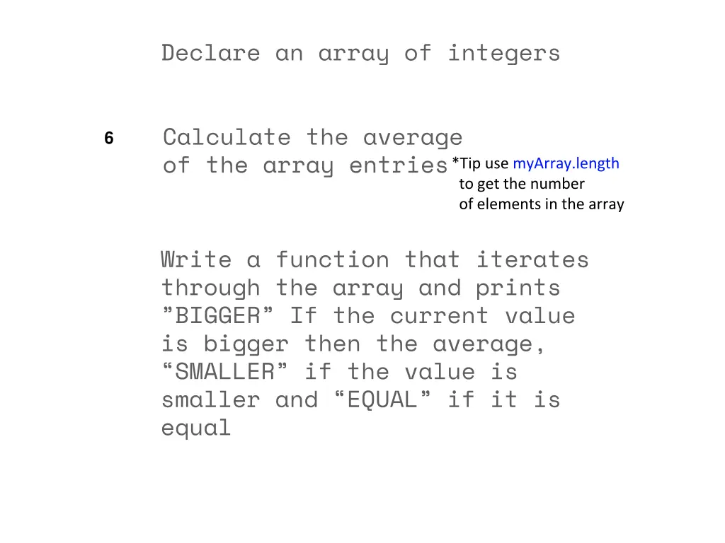 declare an array of integers