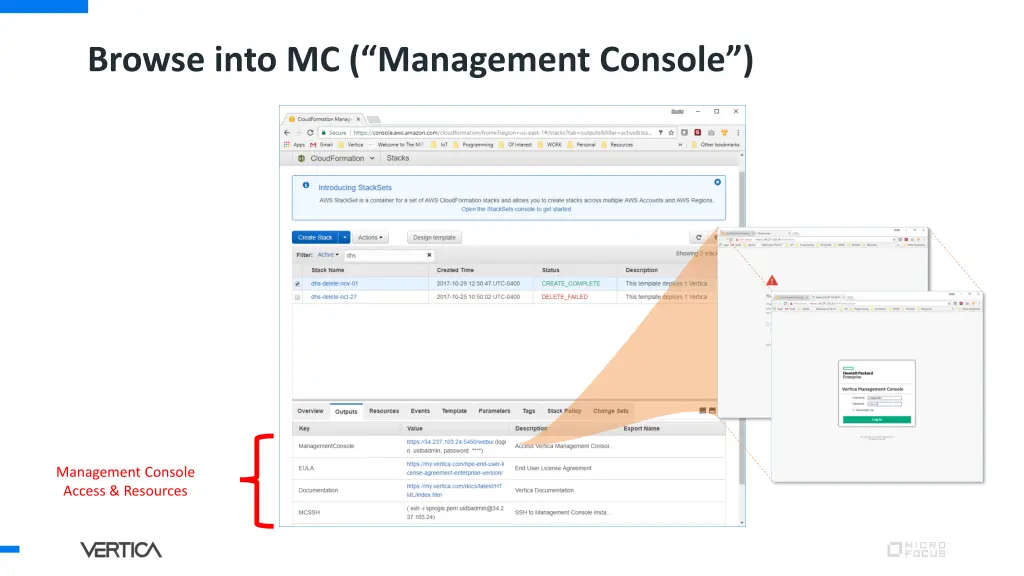 browse into mc management console