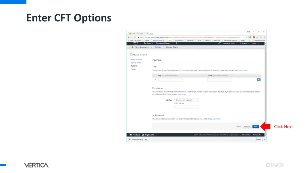 enter cft options